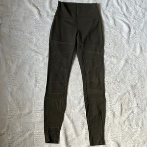lululemon olive green leggings, size 2